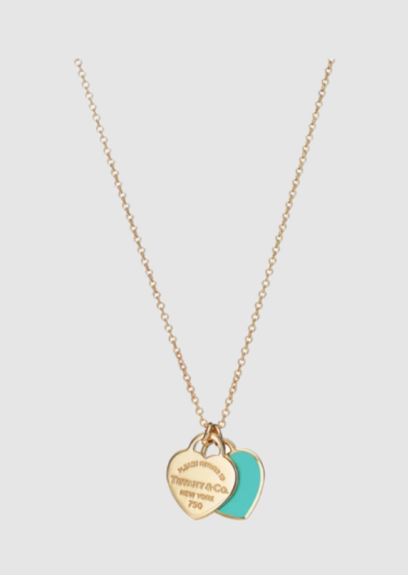 Tiffany & Co. Return to Tiffany Mini Double Heart Tag Pendant Gold
