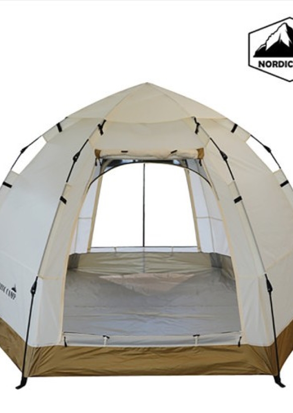 [노르딕 캠프] 펜타곤 원터치 텐트(3~4인용)